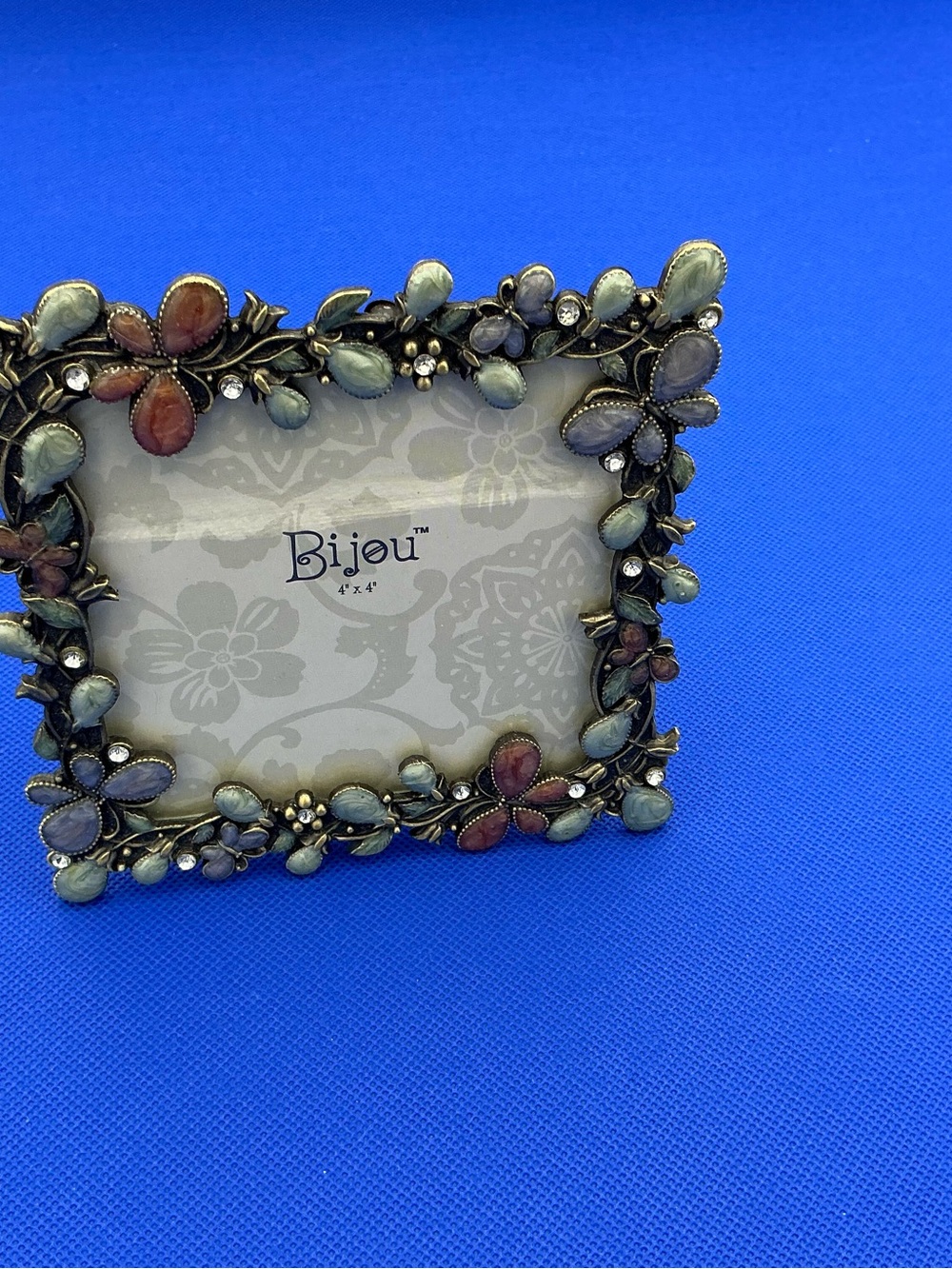 Bijou Floral Jeweled Photo Frame in Multicolor